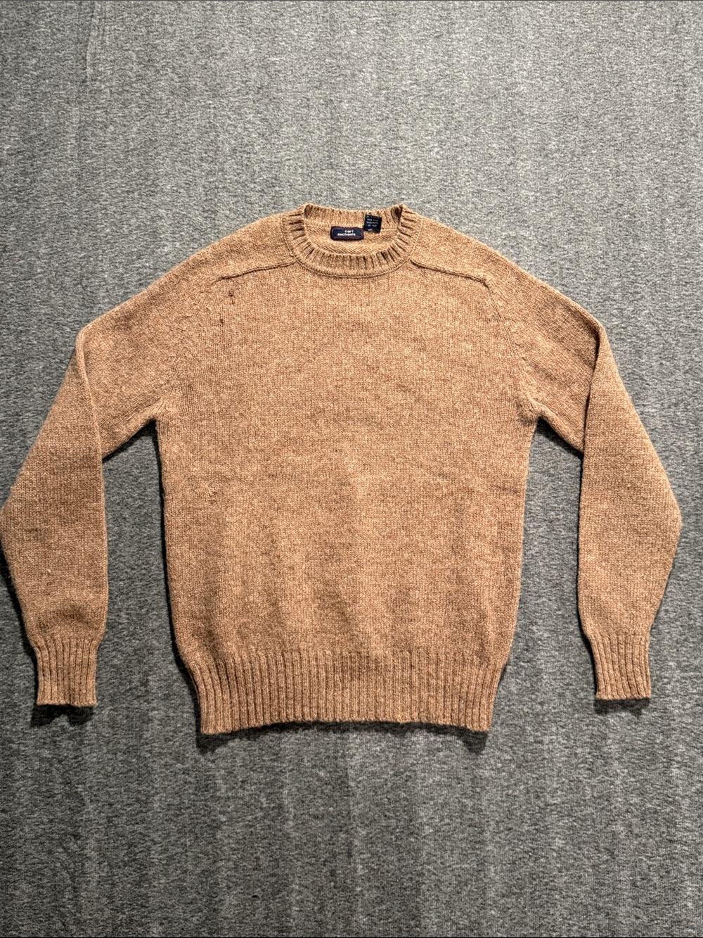 VTG Mens Brown Carl Michaels Sz L 100% Shetland Wool Grandpacore Knit Fisherman - Picture 6 of 10